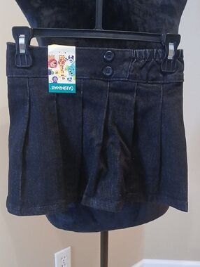 Garanimals Dark Denim Pleated Skort with Button Waist